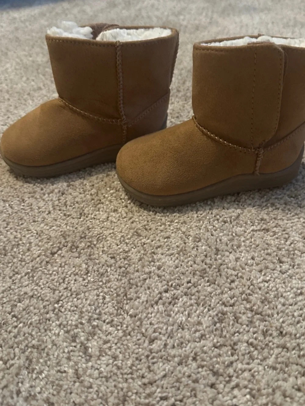 wonder nation Baby Girl Size 4 Tan Faux-Shearling Winter Boots